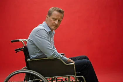Michael Schumacher im Rollstuhl im Garten