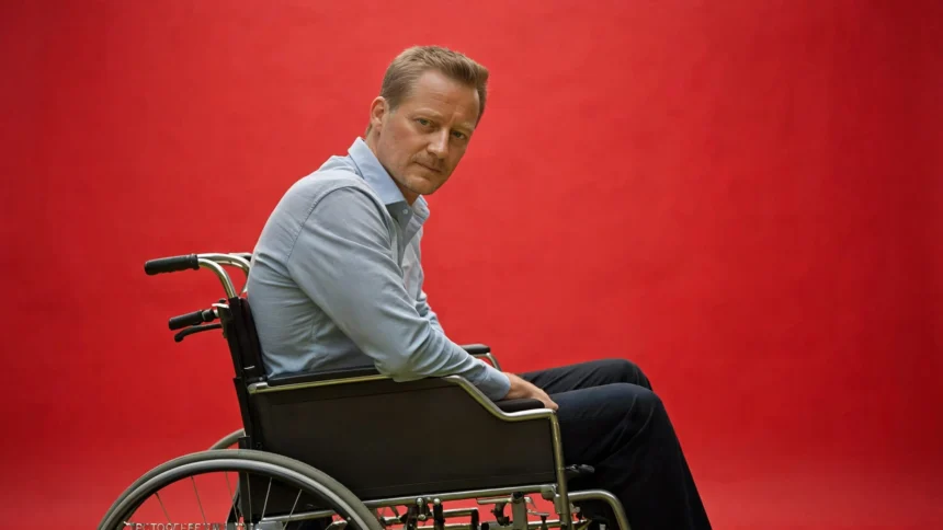 Michael Schumacher im Rollstuhl im Garten